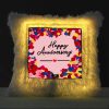 Vickvii Printed Happy Anniversary Multicolour Led Cushion With Filler (38*38CM) | Save 33% - Rajasthan Living 8