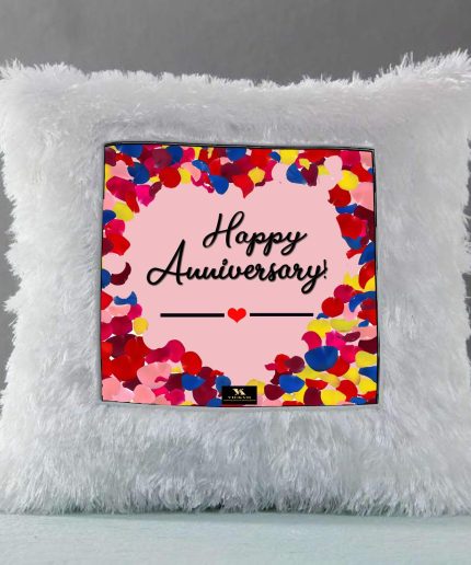 Vickvii Printed Happy Anniversary Multicolour Led Cushion With Filler (38*38CM) | Save 33% - Rajasthan Living 3