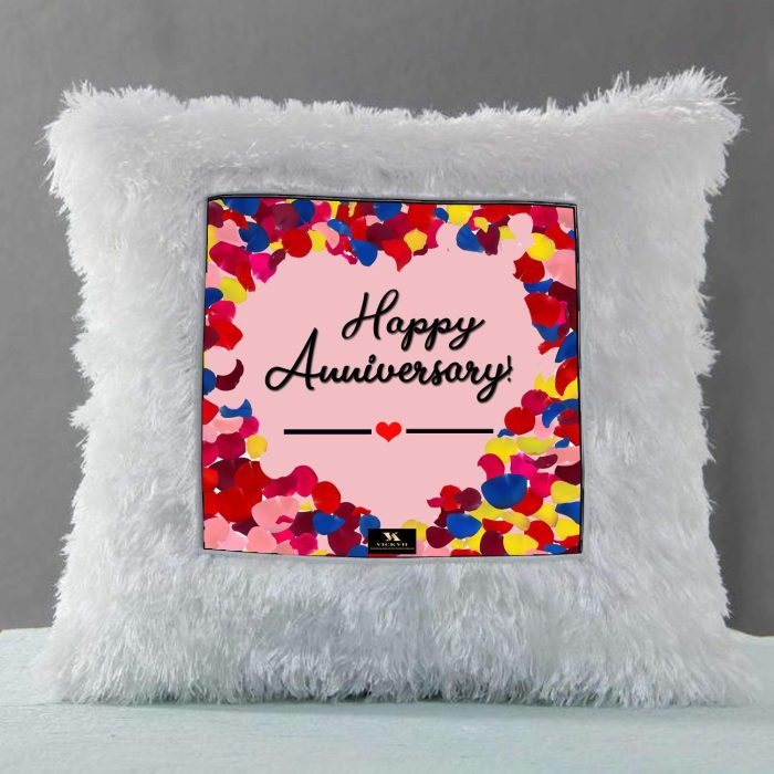 Vickvii Printed Happy Anniversary Multicolour Led Cushion With Filler (38*38CM) | Save 33% - Rajasthan Living 6