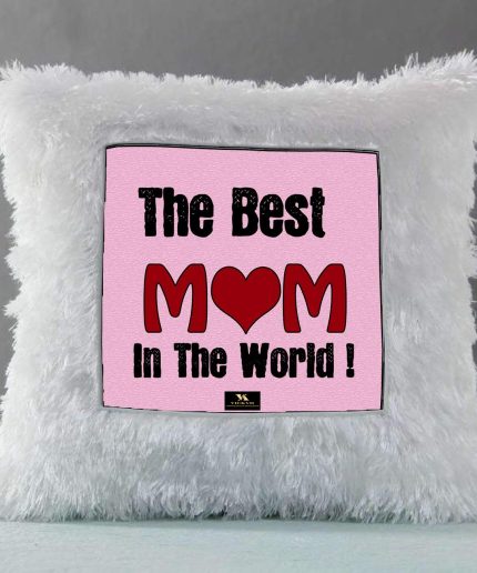 Vickvii Printed The Best Mom In The World Led Cushion With Filler (38*38CM) | Save 33% - Rajasthan Living 3