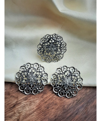 Karatique Brass Ring and Earring Combo | Save 33% - Rajasthan Living