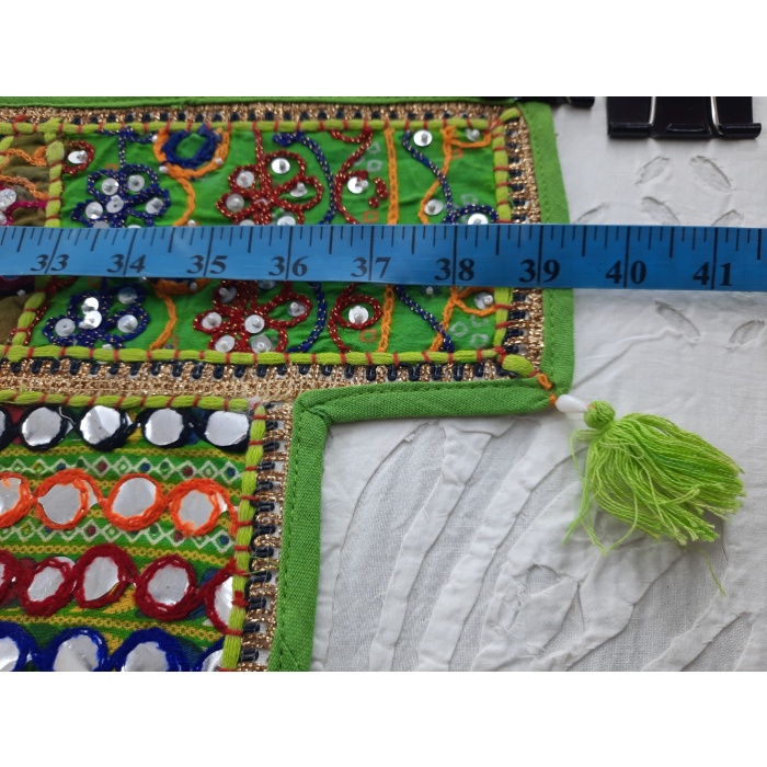 Green Hand embroidered Suzani Toran/Door Vallace, Rajasthan Handmade Toran by Artisans | Save 33% - Rajasthan Living 10