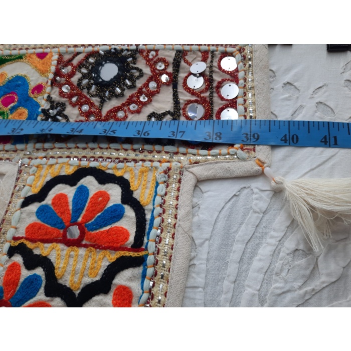 White Hand embroidered Suzani Toran/Door Vallace, Rajasthan Handmade Toran | Save 33% - Rajasthan Living 10