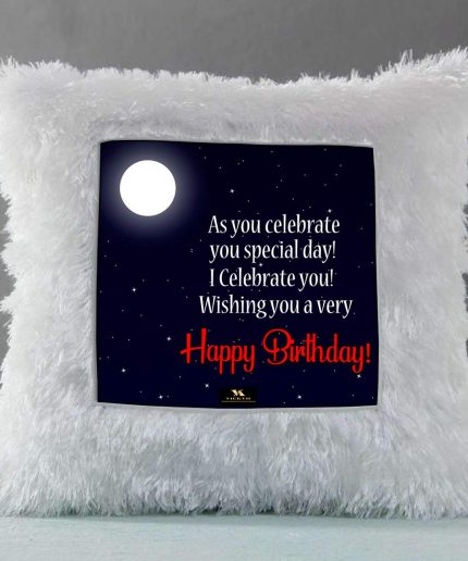 Vickvii Printed Happy Birthday Quot Led Cushion With Filler (38*38CM) | Save 33% - Rajasthan Living 3
