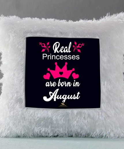 Vickvii Printed Real Princess Are Born In August Led Cushion With Filler (38*38CM) | Save 33% - Rajasthan Living 3
