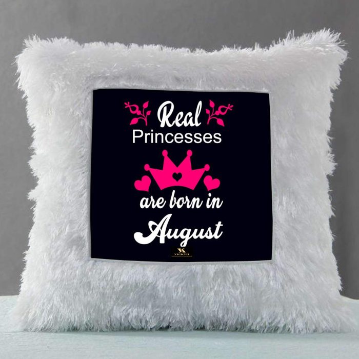 Vickvii Printed Real Princess Are Born In August Led Cushion With Filler (38*38CM) | Save 33% - Rajasthan Living 6