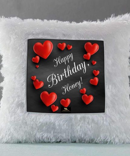 Vickvii Printed Happy Birthday Honey  Led Cushion With Filler (38*38CM) | Save 33% - Rajasthan Living 3