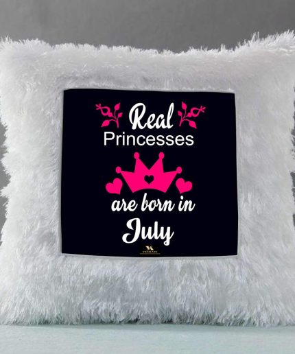 Vickvii Printed Real Princess Are Born In July Led Cushion With Filler (38*38CM) | Save 33% - Rajasthan Living 3