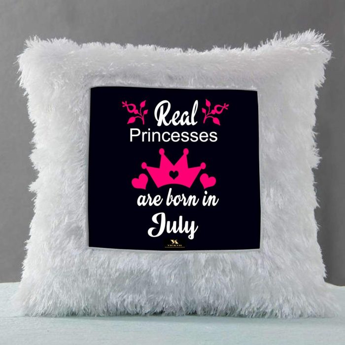 Vickvii Printed Real Princess Are Born In July Led Cushion With Filler (38*38CM) | Save 33% - Rajasthan Living 6