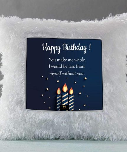 Vickvii Printed Happy Birthday You Make Me Whole Led Cushion With Filler (38*38CM) | Save 33% - Rajasthan Living 3