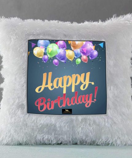Vickvii Printed Happy Birthday With Baloons Led Cushion With Filler (38*38CM) | Save 33% - Rajasthan Living 3