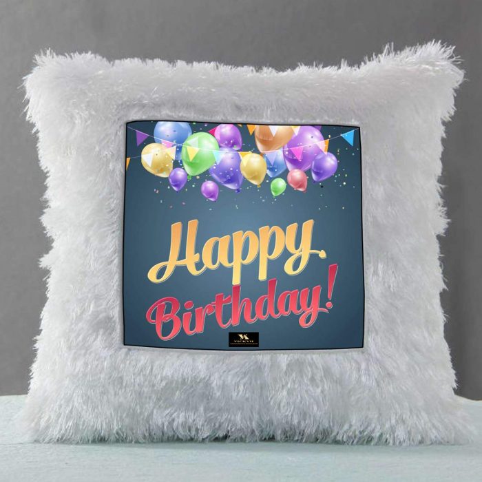 Vickvii Printed Happy Birthday With Baloons Led Cushion With Filler (38*38CM) | Save 33% - Rajasthan Living 6