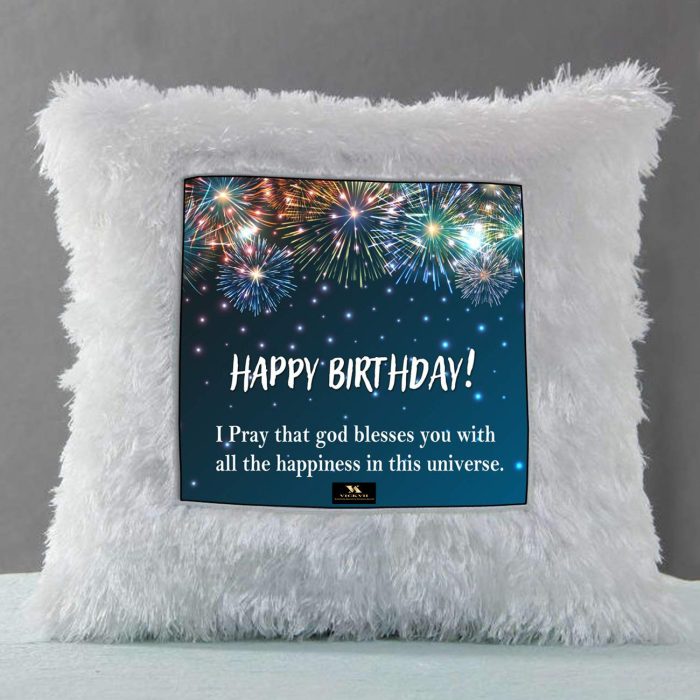 Vickvii Printed Happy Birthday And GodBless You Led Cushion With Filler (38*38CM) | Save 33% - Rajasthan Living 6