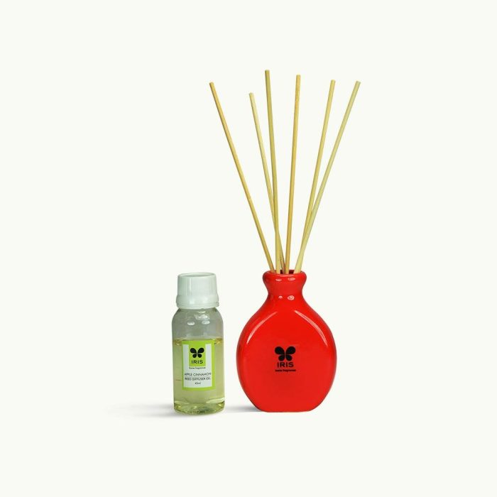 Iris New Apple Cinnamon Fragances Reed Diffuser Set with Oil 60ml With Ceramic Pot & Diffuser Stick | Save 33% - Rajasthan Living 6