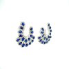 Sapphire and Diamond Earringss in 18K White Gold | Save 33% - Rajasthan Living 8