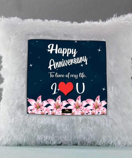 Vickvii Printed Happy Anniversary To Love Of my Life Led Cushion With Filler (38*38CM) | Save 33% - Rajasthan Living 3