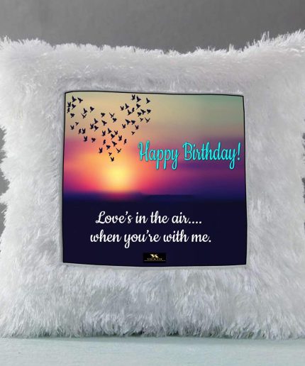 Vickvii Printed Happy Birthday Loves In The Air Led Cushion With Filler (38*38CM) | Save 33% - Rajasthan Living 3