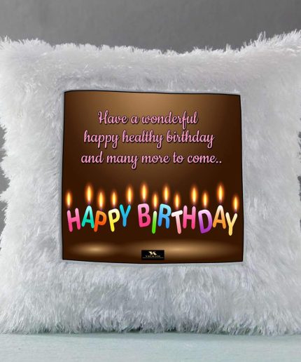 Vickvii Printed Happy Birthday Have A wonderful Happy Healthy Birthday Led Cushion With Filler (38*38CM) | Save 33% - Rajasthan Living 3
