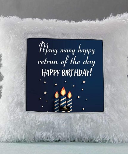Vickvii Printed Many Many Happy Return Of The Day Led Cushion With Filler (38*38CM) | Save 33% - Rajasthan Living 3