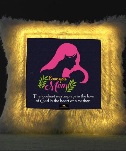 Vickvii Printed Love You Mom Quot Led Cushion With Filler (38*38CM) | Save 33% - Rajasthan Living