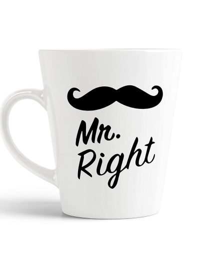 Aj Prints Funny Wedding Gift – Mr. Right Mug 12Oz Conical Mug – Cone Shaped Ceramic Cup – Engagement Gifts for Boyfriend, Husband, Friends | Save 33% - Rajasthan Living
