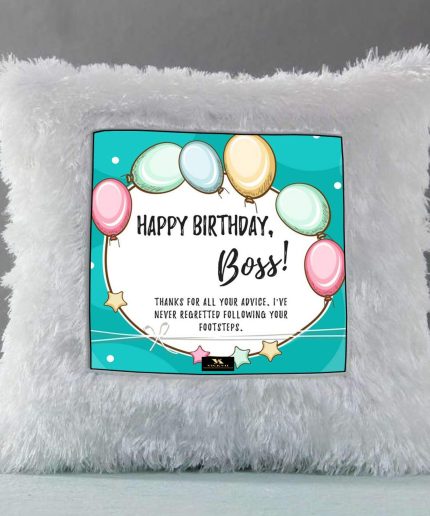 Vickvii Printed Happy Birthday Boss Led Cushion With Filler (38*38CM) | Save 33% - Rajasthan Living 3