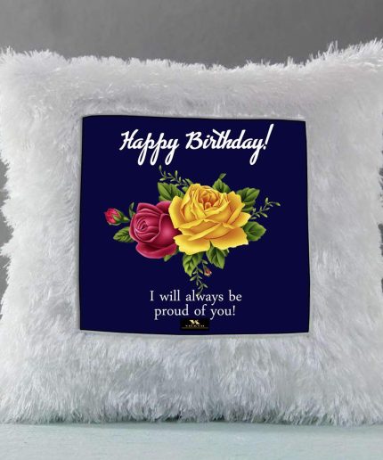 Vickvii Printed Happy Birthday I Will Always Be Proud Of You Led Cushion With Filler (38*38CM) | Save 33% - Rajasthan Living 3