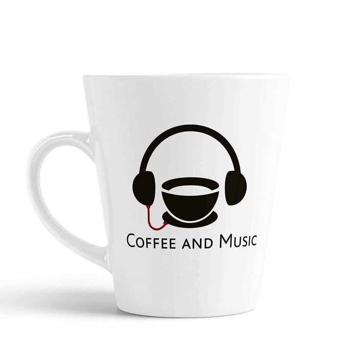 Aj Prints Coffee and Music Creative Coffee Latte Mug Gift for Music Lover 12oz | Save 33% - Rajasthan Living 5