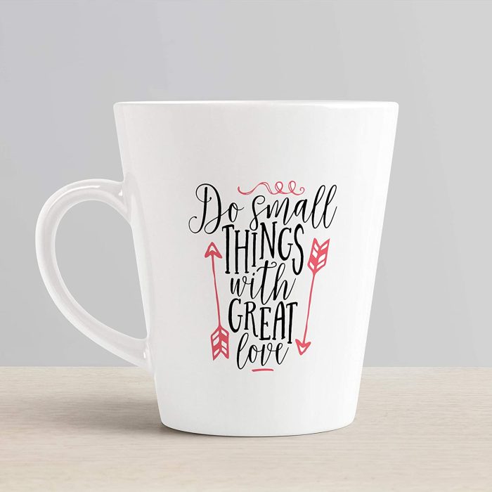 Aj Prints Do Small Things with Great Love Printed Conical Coffee Mug- 350ml Mug Gift for Him/Her | Save 33% - Rajasthan Living 6