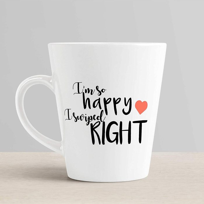 Aj Prints I’m So Happy I Swiped Right Ceramic Conical Coffee Mug- Gift for Couple, Anniversary Gift | Save 33% - Rajasthan Living 6