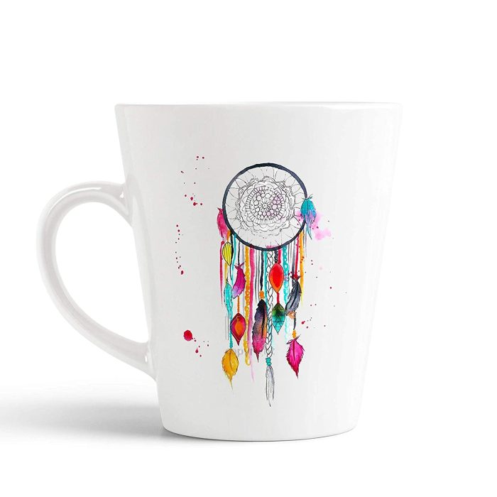 Aj Prints Colourful Dream Catcher Printed Conical Coffee Mug- Ideal Gift for Someone, White 12Oz | Save 33% - Rajasthan Living 5