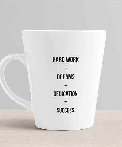 Aj Prints Hardwork Dreams Dedication Success Printed Conical Coffee/Tea Mug-350ml-White | Save 33% - Rajasthan Living 3