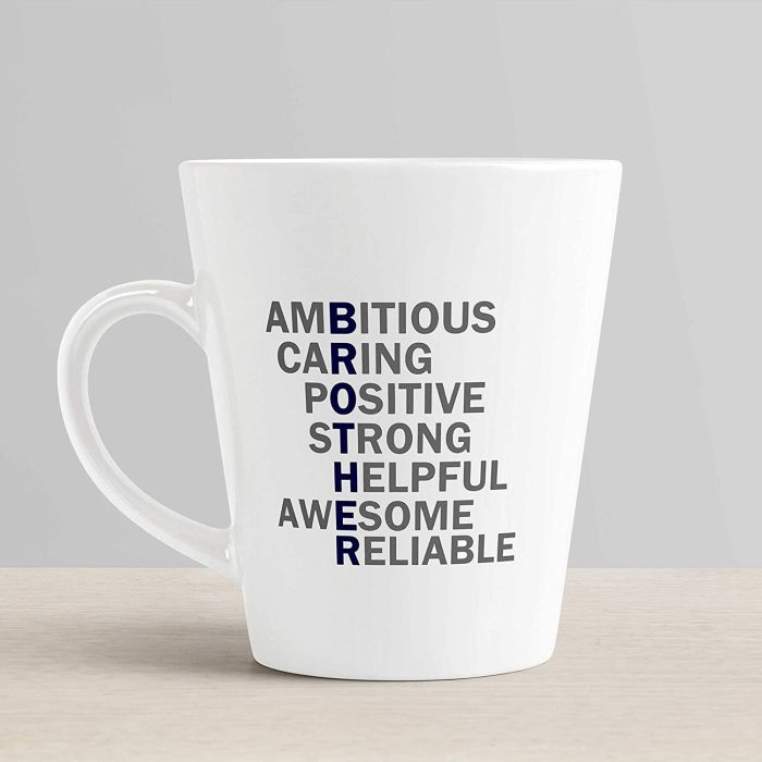 Aj Prints Inspiration Quote Conical Coffee Mug- Ambitious,Caring,Positive, Strong,Helpful Awesome,Reliable Printed Mug- 12Oz | Save 33% - Rajasthan Living 6