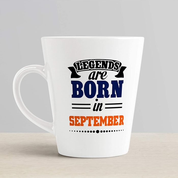Aj Prints Legends are Born in September Latte Coffee Mug Birthday Gift for Brother, Sister, Mom, Dad, Friends- 12oz (White) | Save 33% - Rajasthan Living 6
