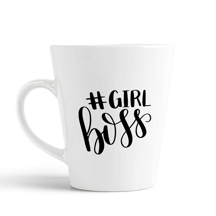 Aj Prints Girl BOSS Printed Conical Coffee Mug-350ml -White Tea/Coffee Mug | Save 33% - Rajasthan Living 5
