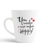 Aj Prints You Make me Super Happy Quotes Conical Coffee Mug-Inspirational and Motivational Tea Cup-White-12Oz Milk Mug | Save 33% - Rajasthan Living 9