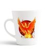Aj Prints White Conical Coffee Mug- Fire Bird Printed Coffee Mug- White 350ml Milk Mug | Save 33% - Rajasthan Living 9