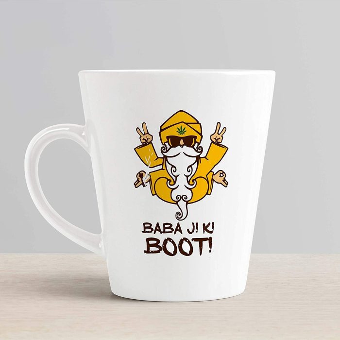 Aj Prints Baba Ji Ki Booti Funny Quote Conical Coffee Mug- Cute Funny Design Milk Mug- White 12Oz | Save 33% - Rajasthan Living 6