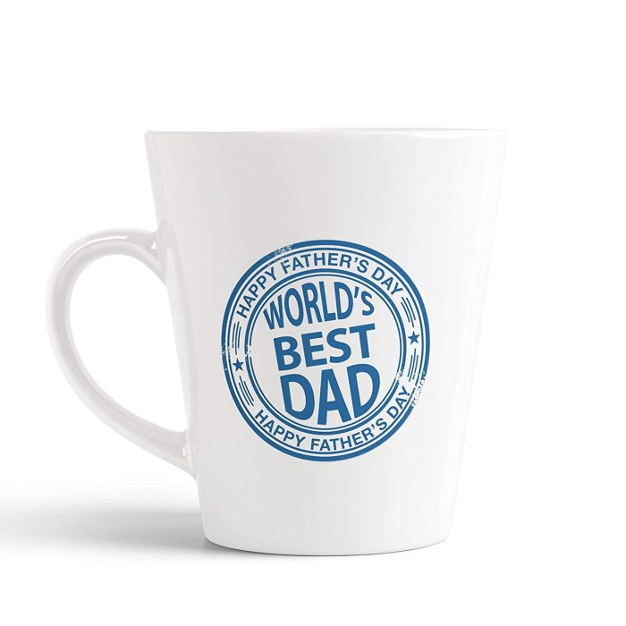 Aj Prints Father?s Day Gifts for Dad – World?s Best Dad Ceramic Conical Mug 325ml, White | Save 33% - Rajasthan Living 5