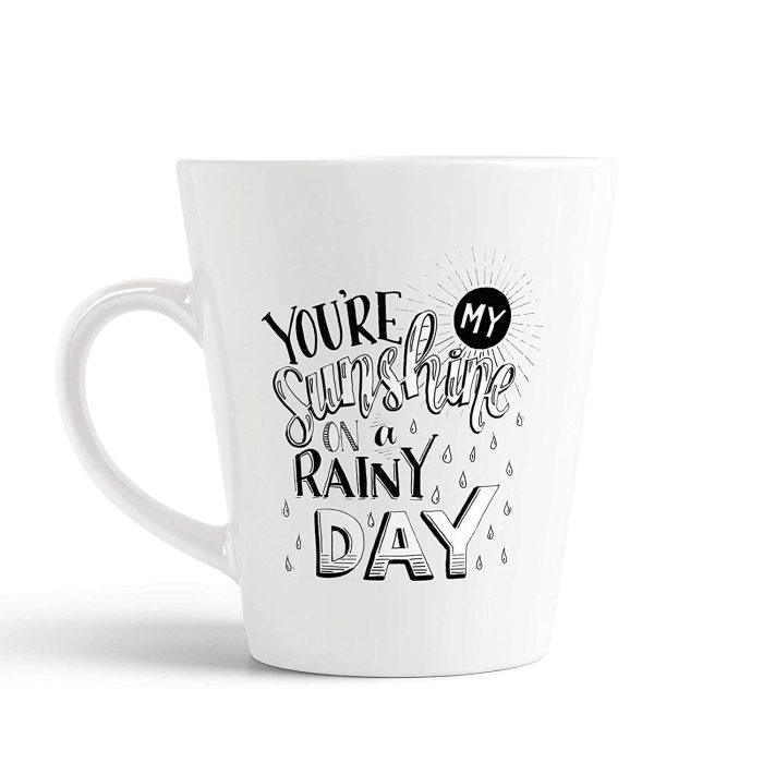 Aj Prints You’re My Sunshine On A Rainy Day Printed Conical Coffee Mug -White Printed Mug Gift for Him/Her | Save 33% - Rajasthan Living 5
