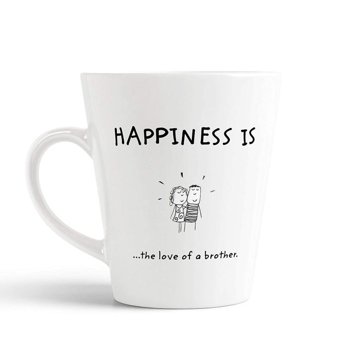 Aj Prints Brother Gift Coffee Mug – Happiness is The Love of a Brother Quotes Printed Cute Ceramic Coffee, Latte Mug 12oz – White | Save 33% - Rajasthan Living 5