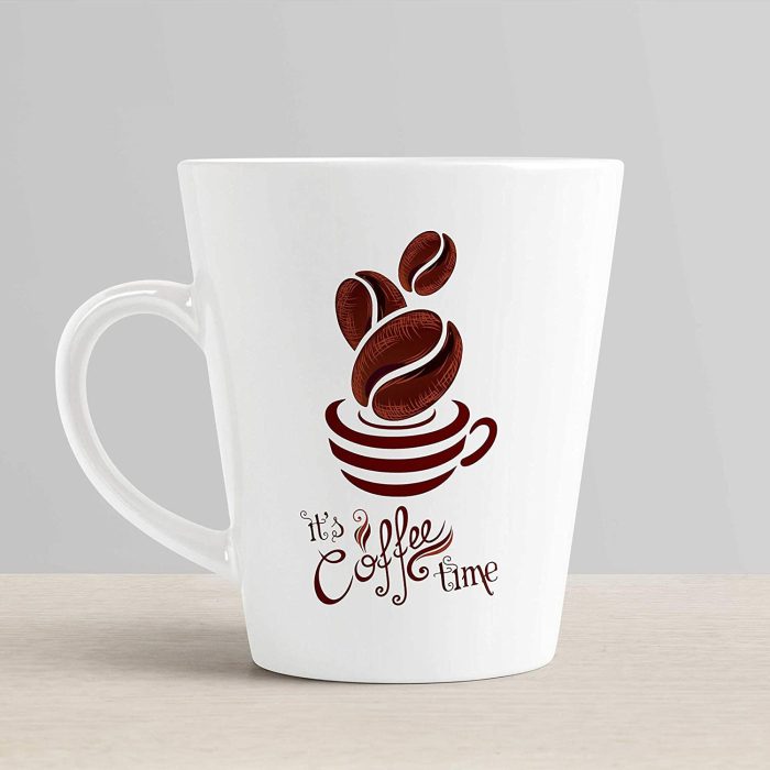 Aj Prints Its Coffee time Cute Printed Ceramic Conical Coffee Mug-White Tea Cup-Gift for Couples on Any Occasion | Save 33% - Rajasthan Living 6