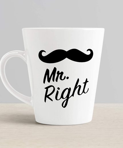 Aj Prints Funny Wedding Gift – Mr. Right Mug 12Oz Conical Mug – Cone Shaped Ceramic Cup – Engagement Gifts for Boyfriend, Husband, Friends | Save 33% - Rajasthan Living 3
