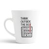 Aj Prints Think Outside The Box Printed Latte Conical Mug- White-12Oz Coffee Mug-Gift for Her/Gift for Him/Ceramic Tea Cup | Save 33% - Rajasthan Living 9