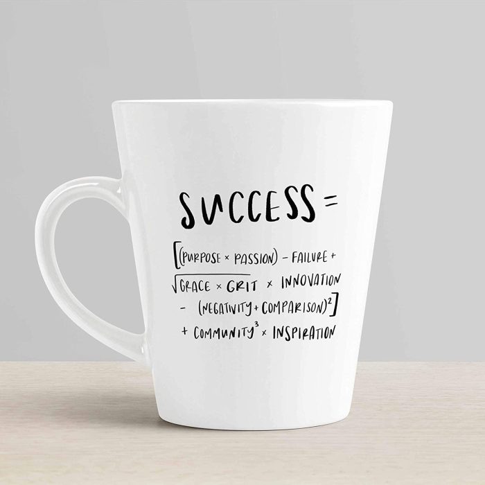 Aj Prints Formula for Success Funny Latte Coffee Mug Gift for Him/Her, 12oz Ceramic Coffee Novelty Conical Mug/Cup | Save 33% - Rajasthan Living 6