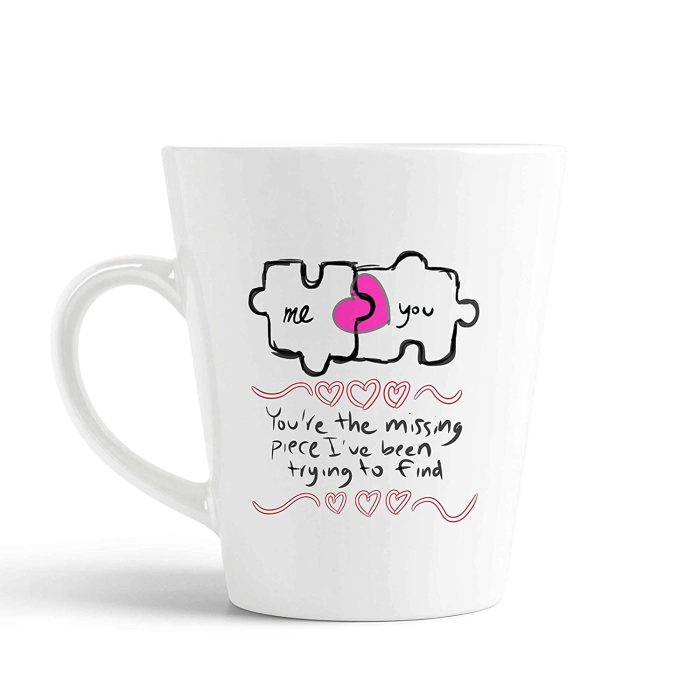 Aj Prints You’re The Missing Piece I’ve Been Trying to find Printed Conical Coffee Mug-White Ceramic Tea Cup-12 Oz-Unique Gift for his and her | Save 33% - Rajasthan Living 5