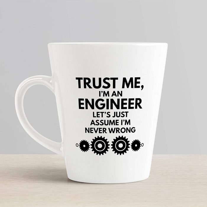 Aj Prints Funny Engineer Quote Conical Coffee Mug-350ml,White Coffee Mug for Engineer,s | Save 33% - Rajasthan Living 6