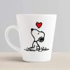 Aj Prints Cute Snoopy Dog Printed Ceramic Conical Coffee Mug, White (350 ml) | Save 33% - Rajasthan Living 10