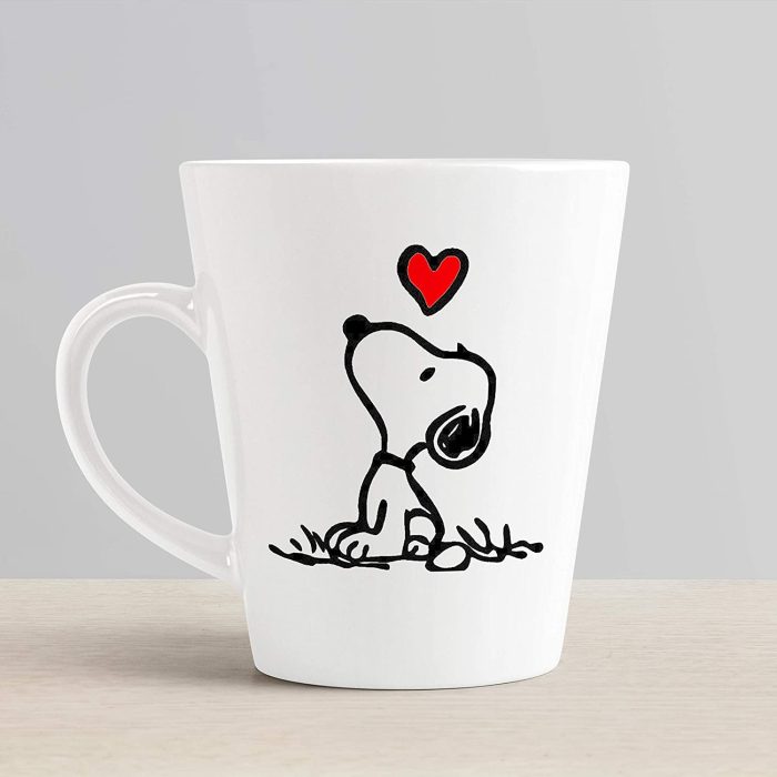 Aj Prints Cute Snoopy Dog Printed Ceramic Conical Coffee Mug, White (350 ml) | Save 33% - Rajasthan Living 6