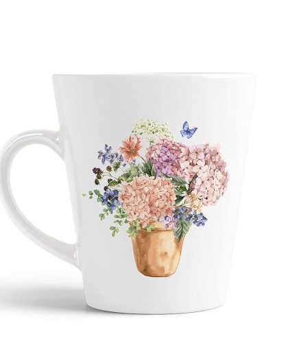 Aj Prints Beautiful Flowers Printed Conical Coffee Mug- Gift for Family, Friend- White 12Oz | Save 33% - Rajasthan Living